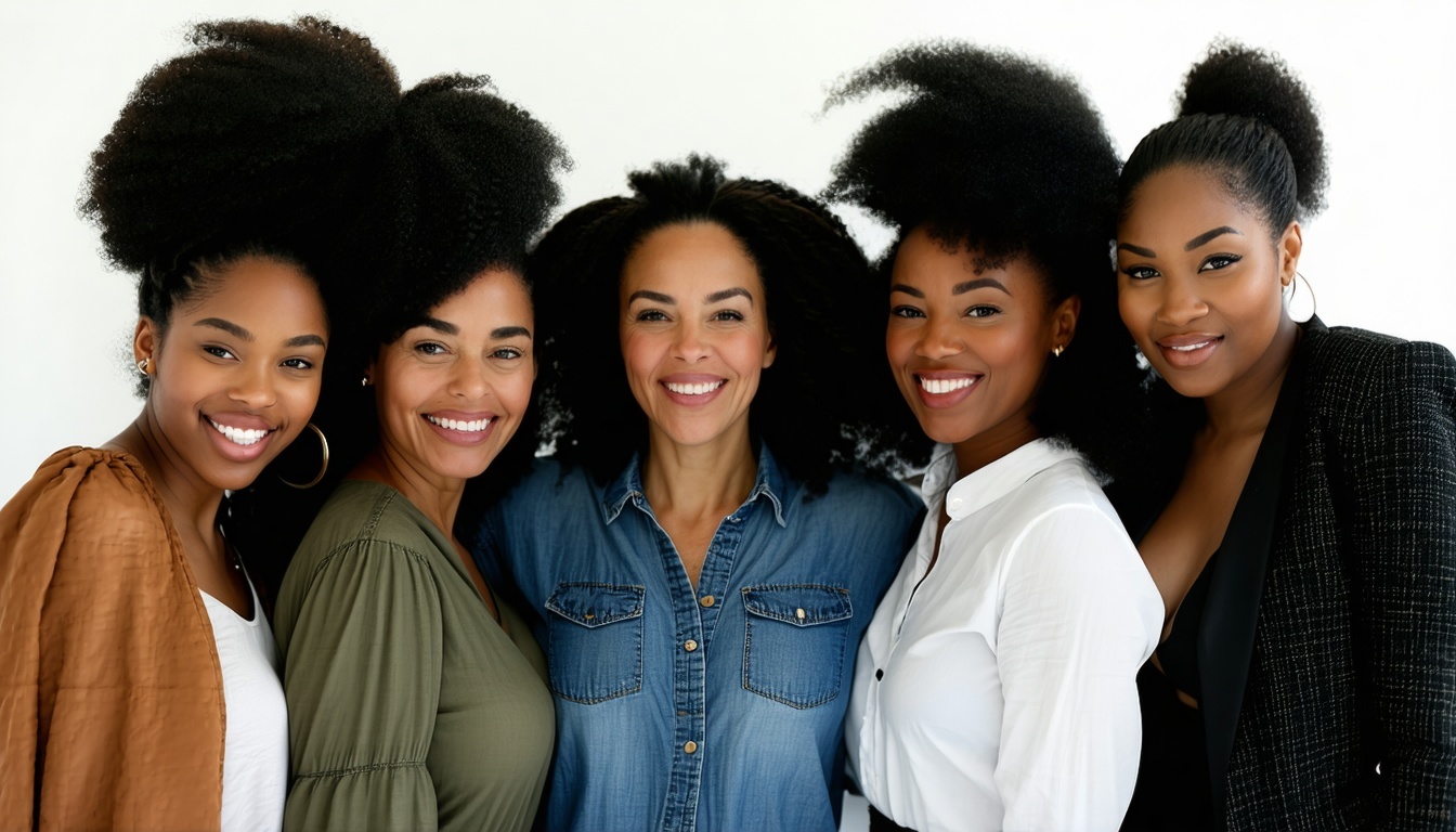 Empowered black women supporting each other